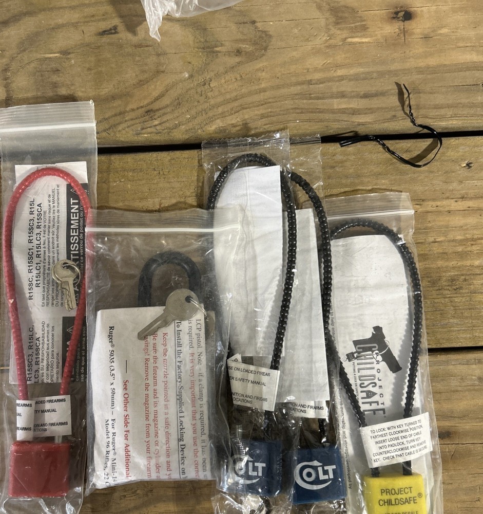 Colt & Ruger Gun Cable Lock With 2 Others