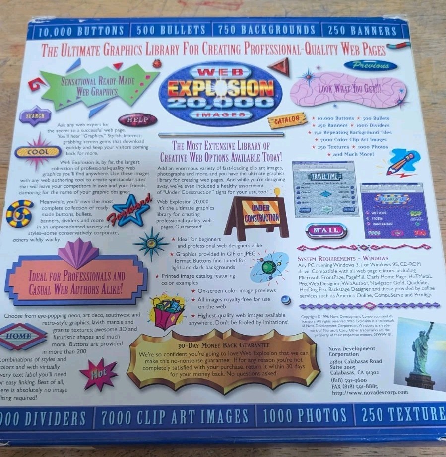 Nova Web Explosion 20,000 Images Macintosh 1996