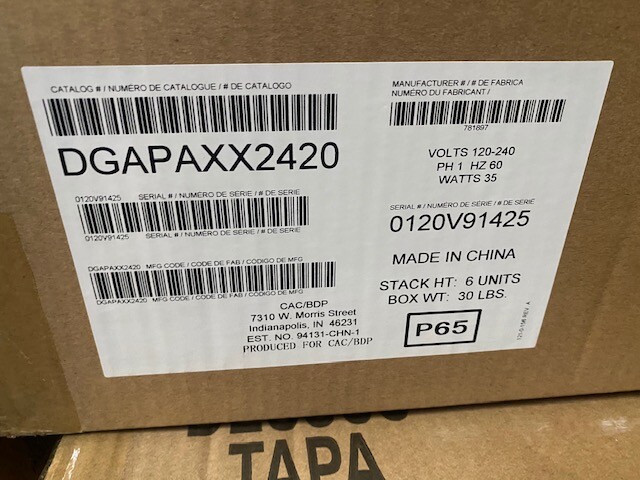 Carrier DGAPAXX2420 EVOLUTION GERMICIDAL AIR PURIFIER MERV 15