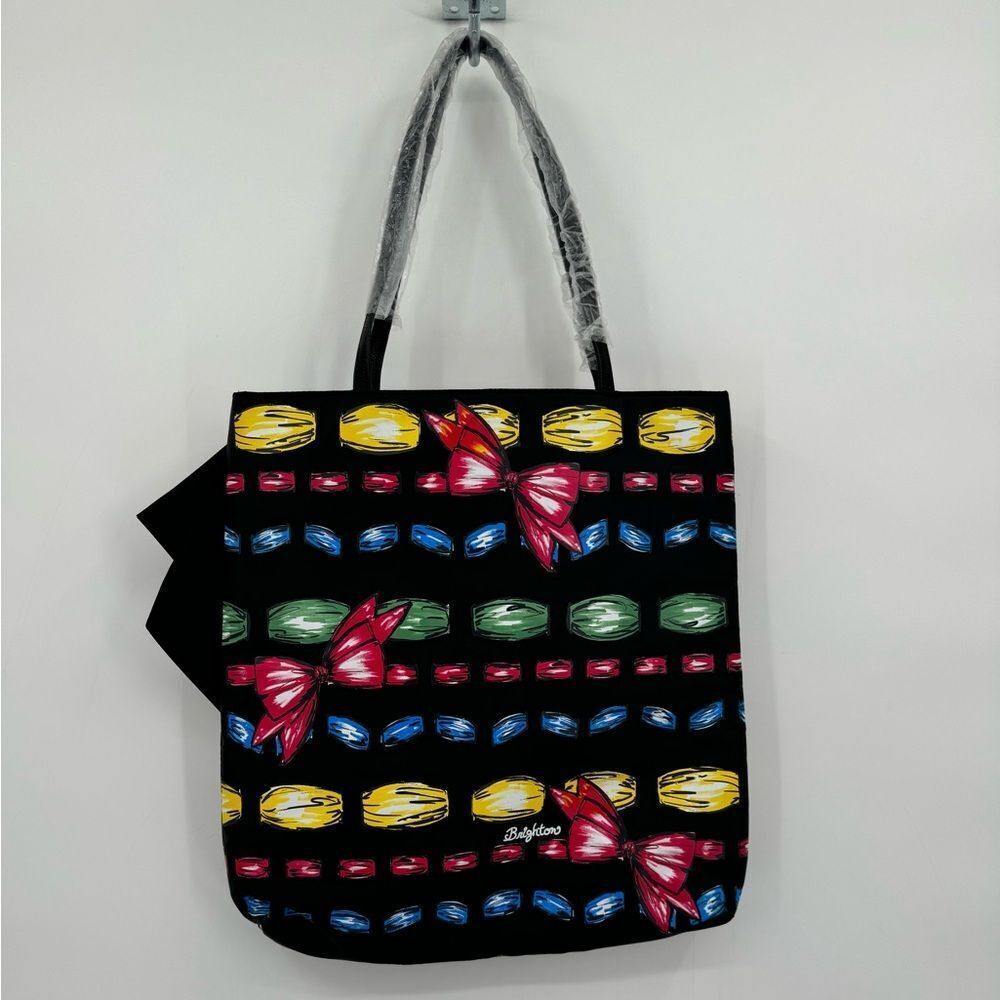 BRIGHTON Take a "Beau" Tote NWT Colorful Fun Bows Deep