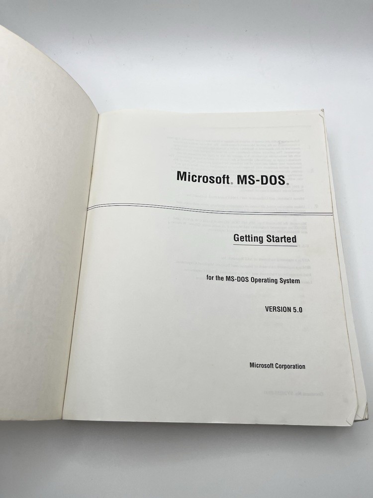 Vintage Microsoft MS-DOS Version 5 Genuine Operating System Manual 1991 NO DISC