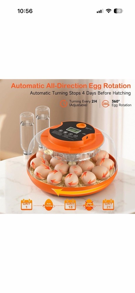 18 Egg Incubators for Hatching Eggs, Automatic Egg Turning and Humidity Control
