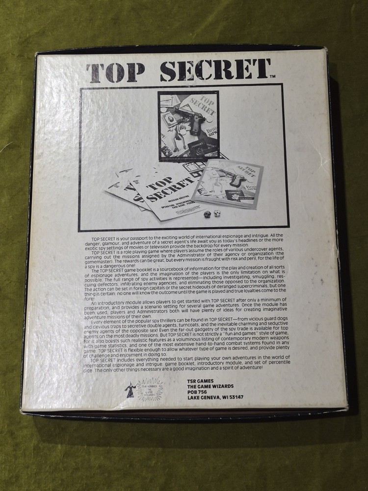 Top Secret TSR Espionage Role-Playing Game