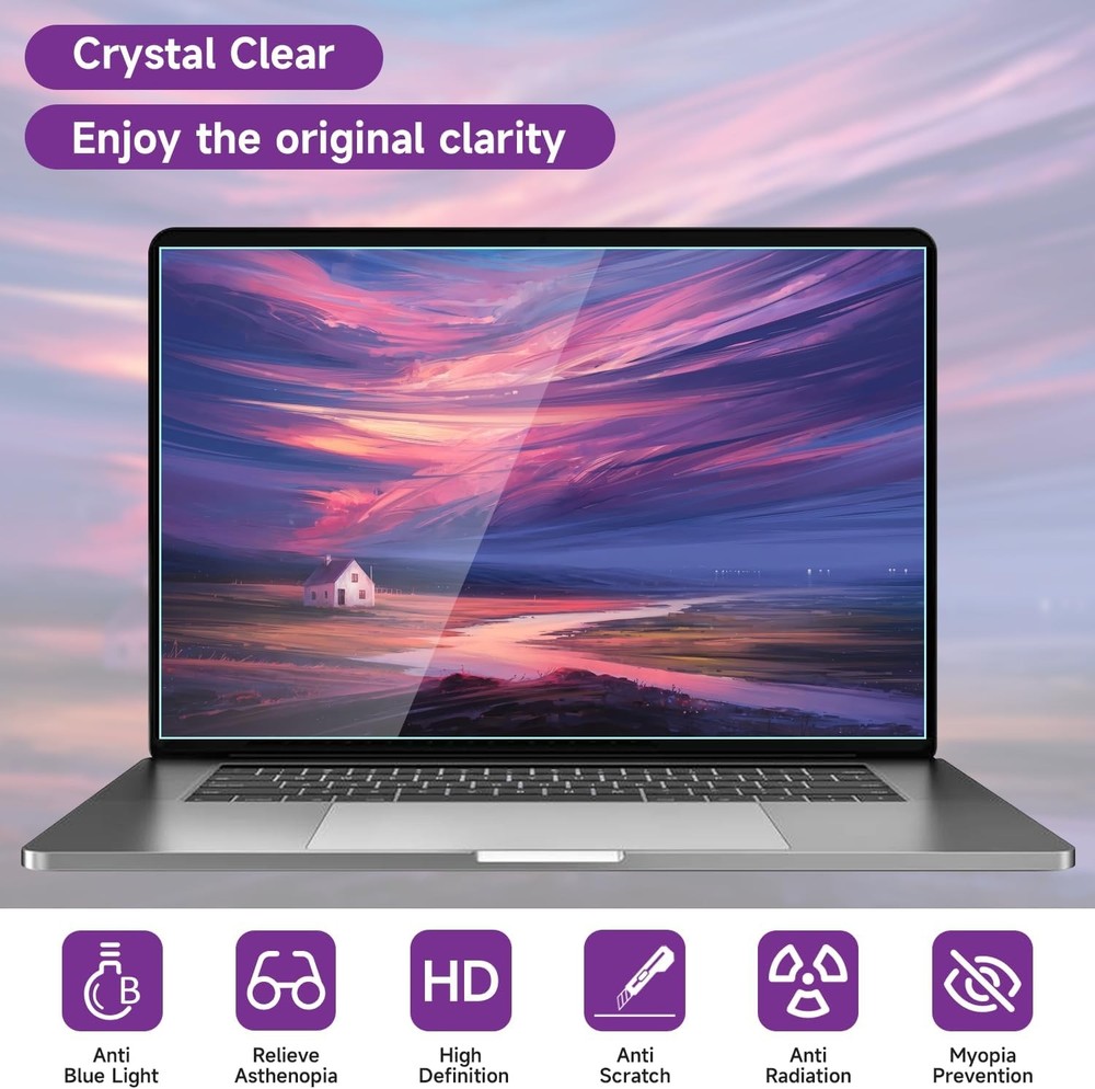2 Pack 14" Anti Blue Light Screen Protector for HP/Acer/ASUS Laptops