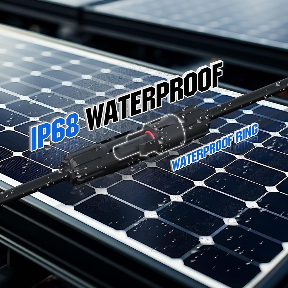 Solar Panel Y Branch Cable Connection Waterproof Adapter Connector Extension