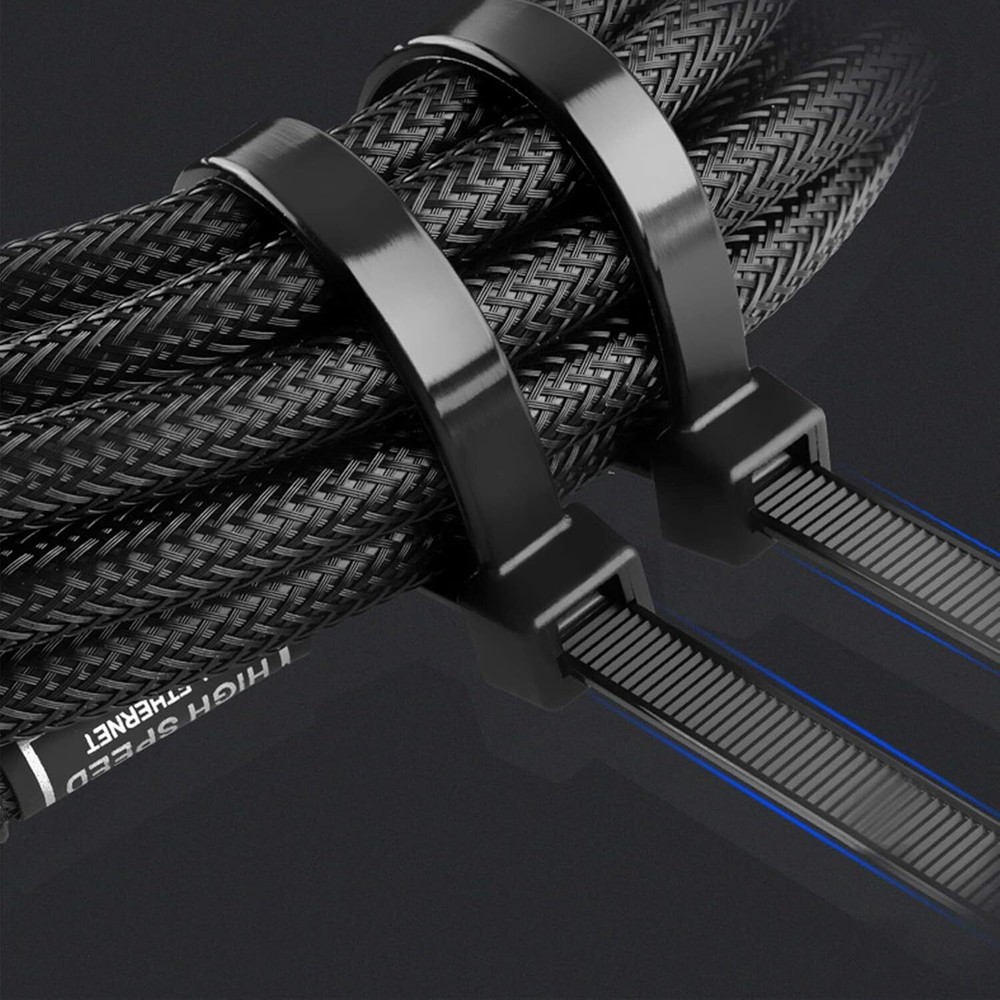 100 Pack Releasable Reusable Zip Ties Nylon Cable Heavy Duty Wire Self Locking