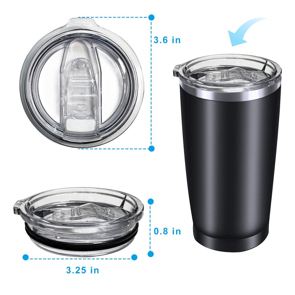 20oz Tumbler Replacement Lids Spill Proof Splash Resistant Covers for 2