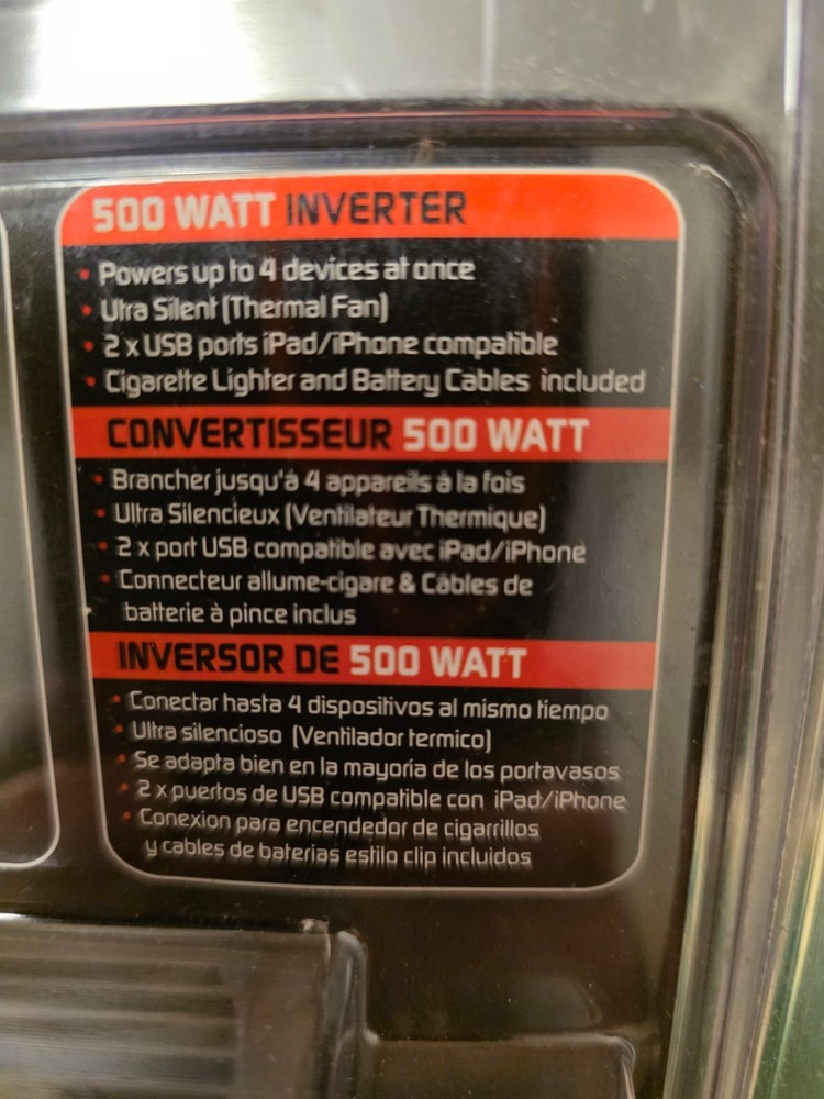 Energizer EN500 500 Watt Power Inverter