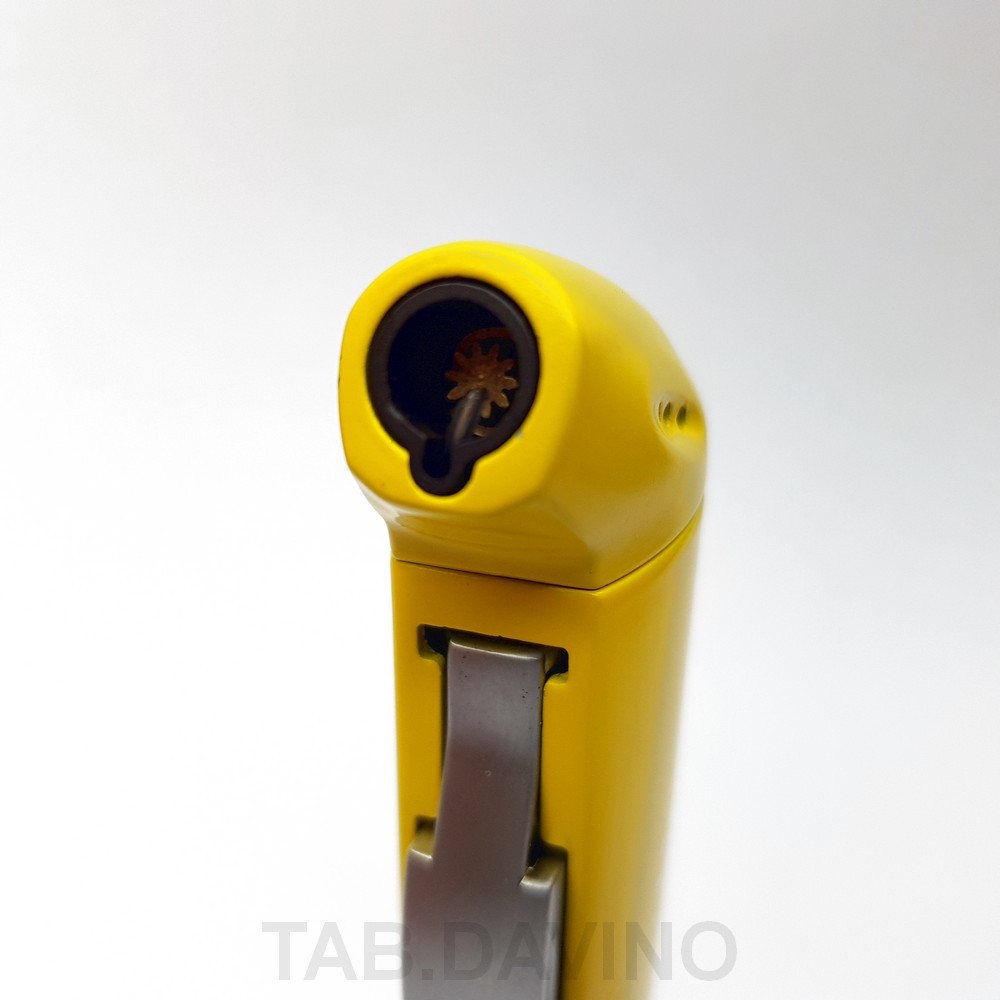 BREBBIA YELLOW PIPE LIGHTER WITH CURAPIPE BOWL FLAME