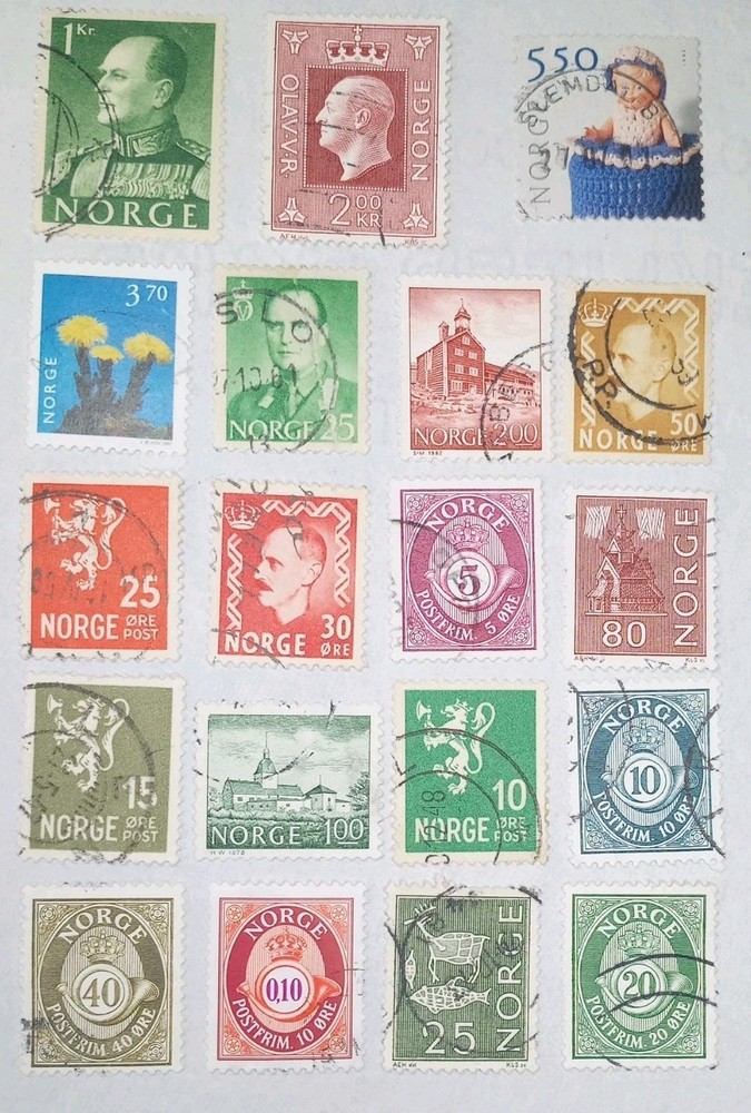 NORWAY  19 all different used Stamps  CLASSICS    (po72)
