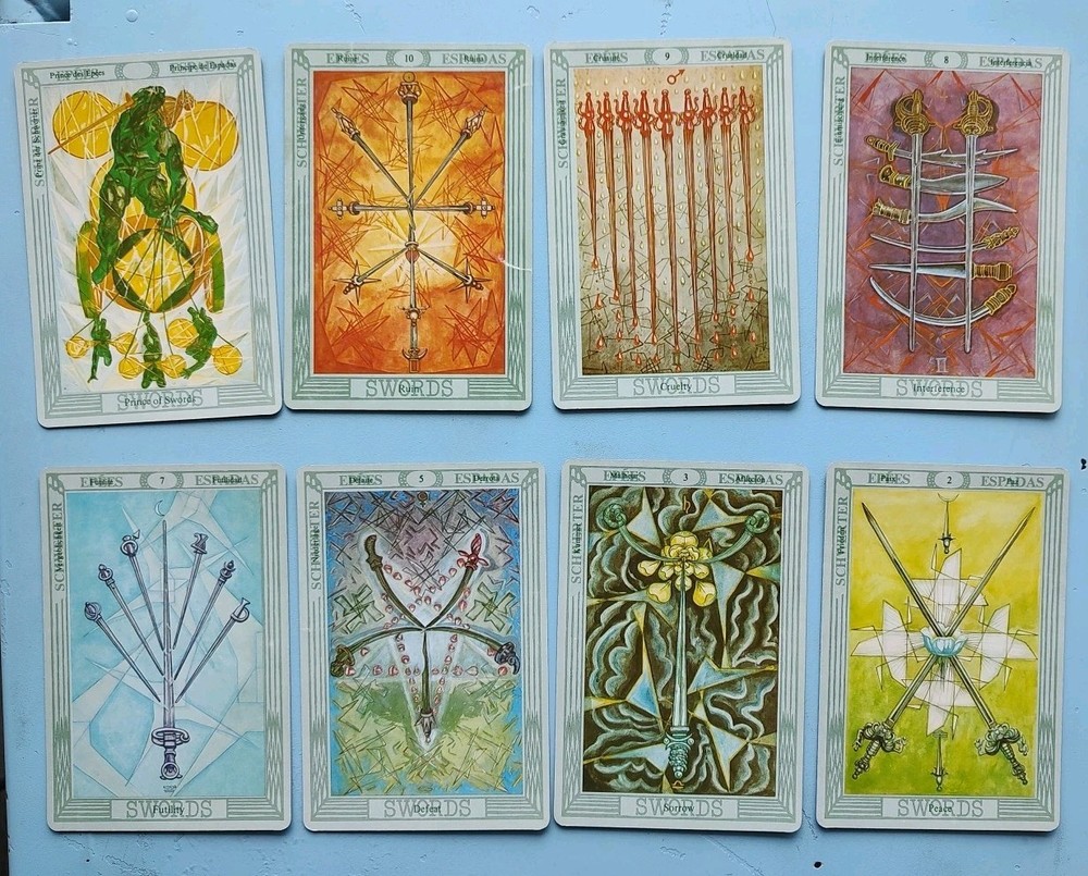 Aleister Crowley Thoth Large Size Tarot Deck 1978 Incomplete Deck See Photos