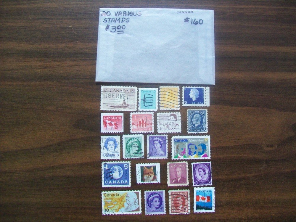 Canada Postage Stamps - Canada - Vintage - 20 Various Stamps (160)