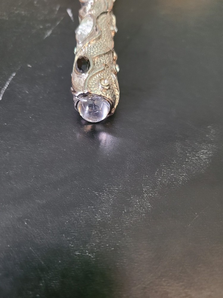 Vintage Silver Gem Encrusted Handle 10.25" Cake Cutter Server