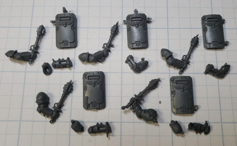 40k Kill Team Bits Adeptus Arbites Exaction Squad Shield & Maul Set x5 B