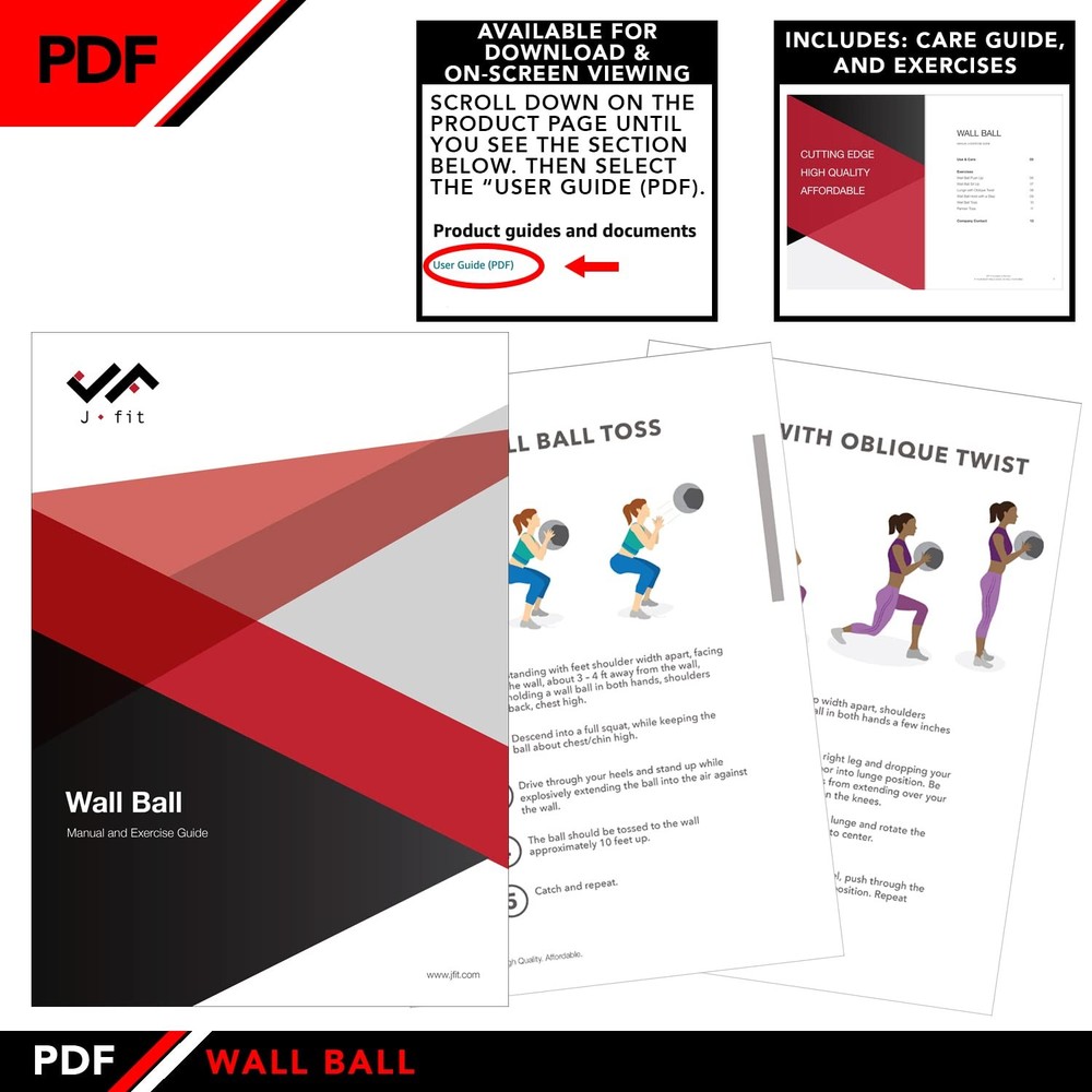 Wall Ball, 4 LB, Red/Black