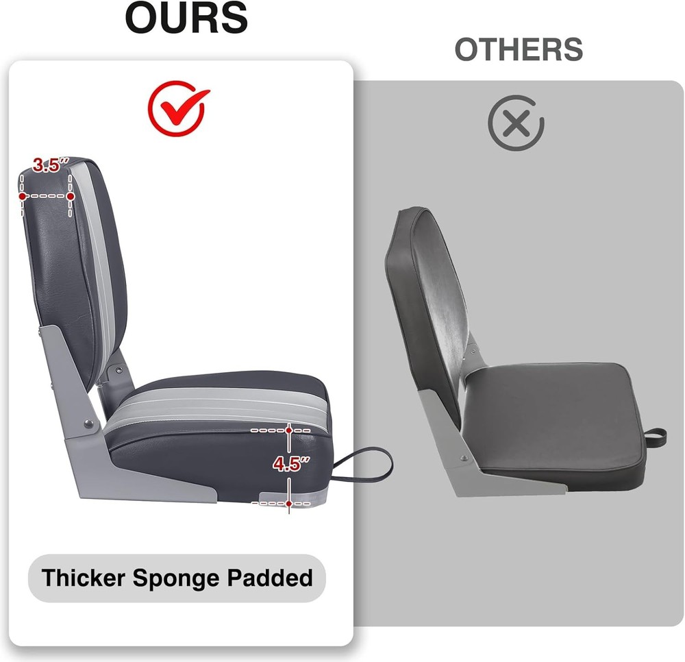 Classic Low Back Folding Boat Seat