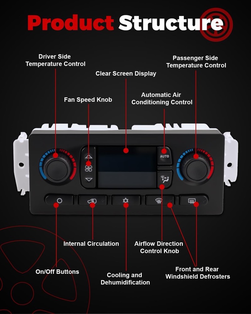 599-211XD A/C Heater Climate Control Module Panel Switch For Chevy GMC Silverado