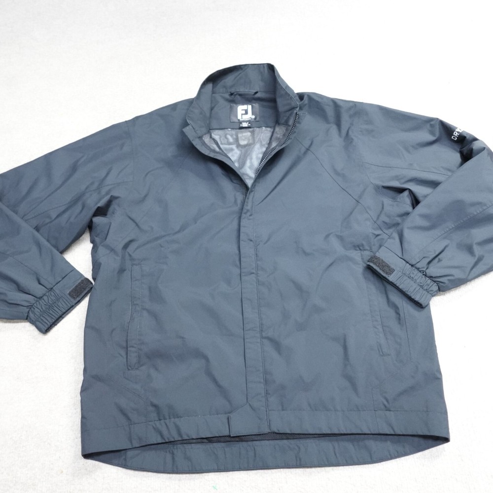 FootJoy DryJoys Jacket M Black Golf Polyester With Mesh Lining