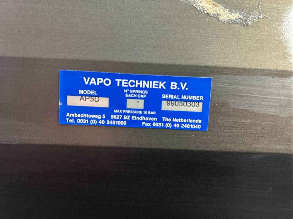 Actuator by VAPO Techniek B.V. Model: AP5D Used