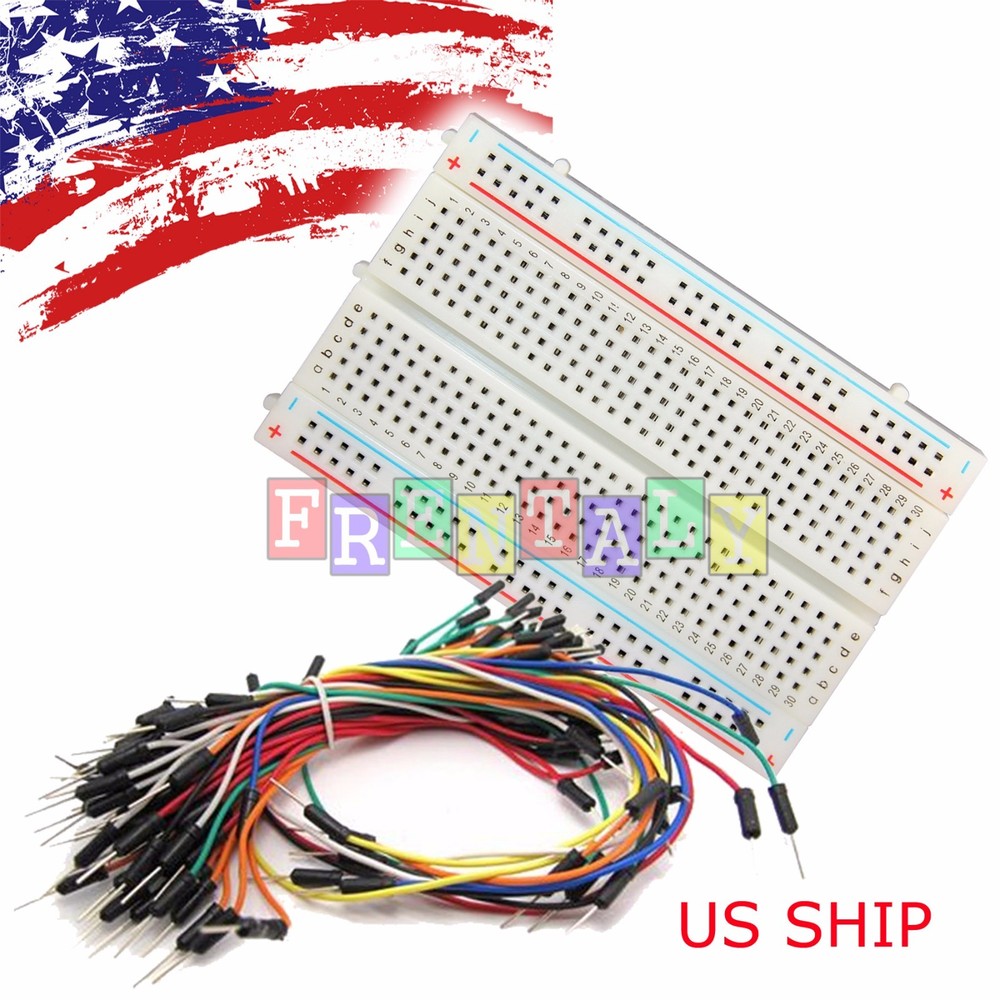 New Mini Prototype test board deck, 65pcs Breadboard Wire cable & Power Supply