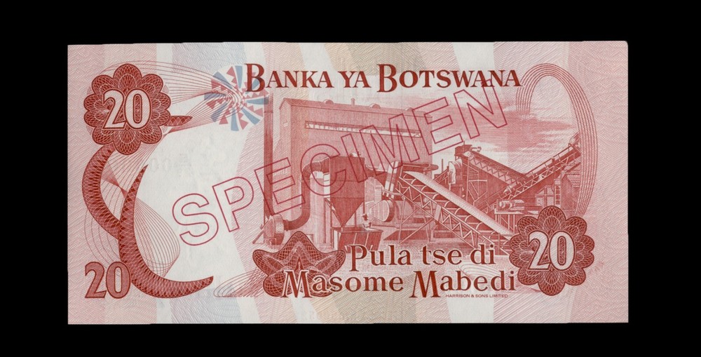 Botswana P13s, Specimen Banknote.