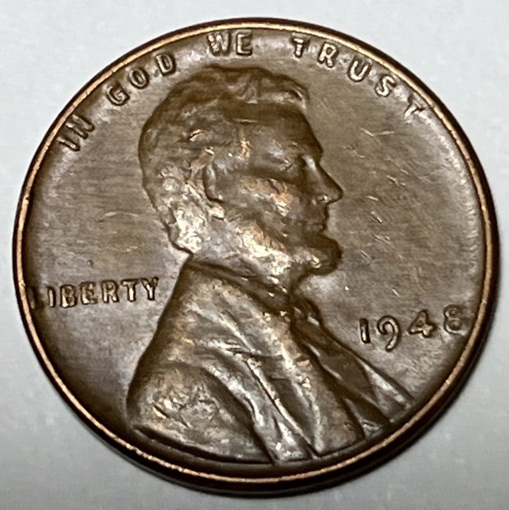 1948 Penny Error Slight Doubling In Date DDO Date Error