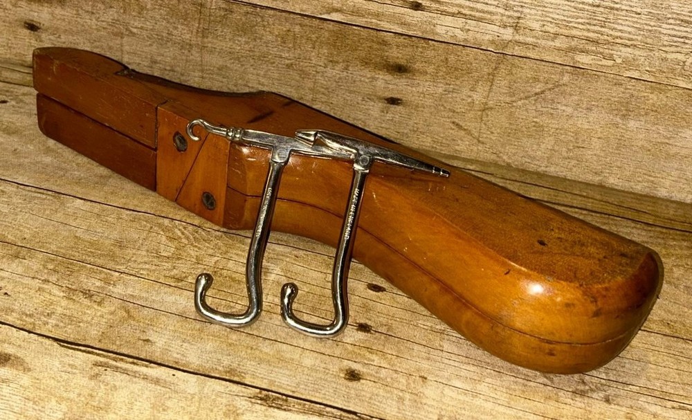 WW1 Military Campaign English Boot Jack & Boot Pulls - Button Hook & Hole Punch