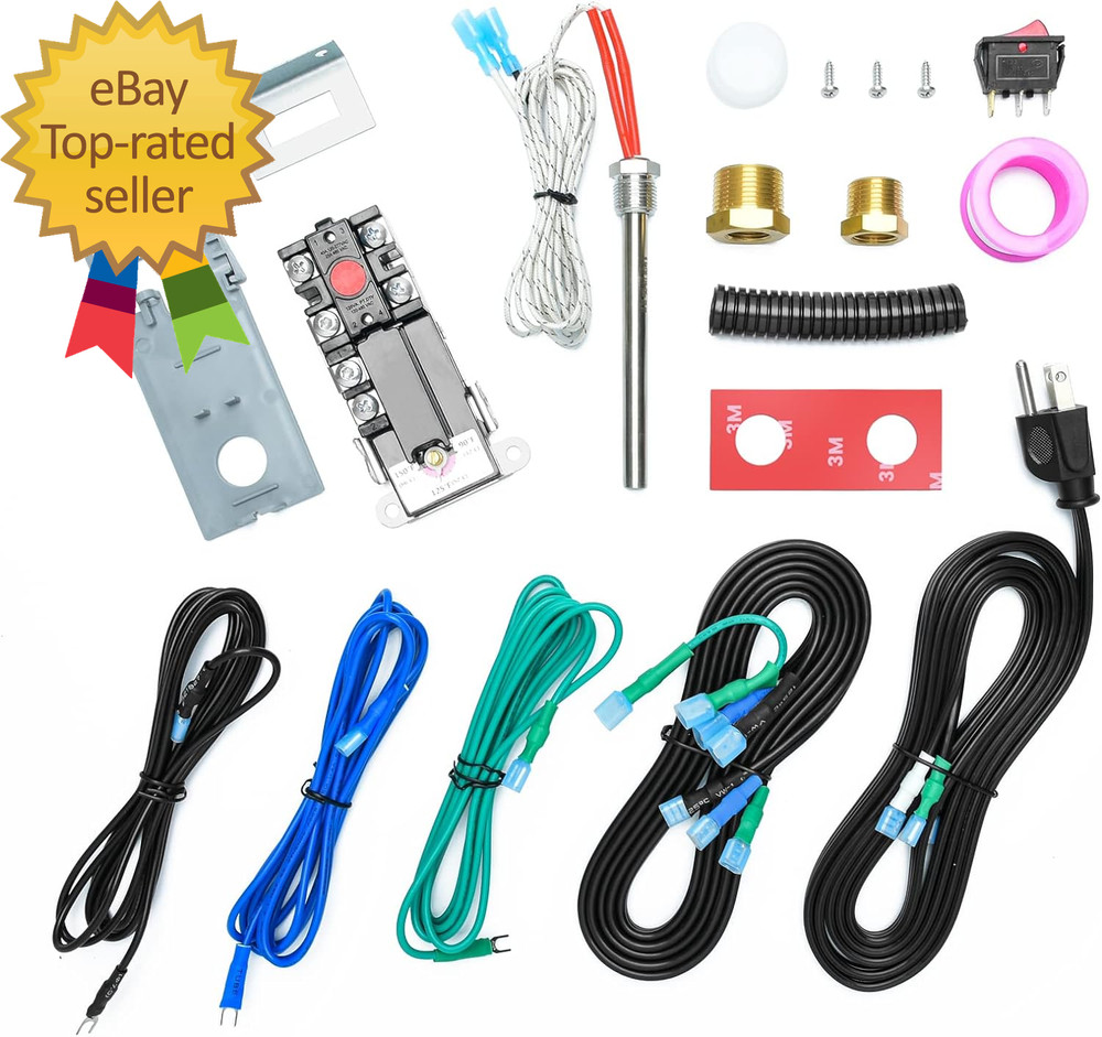 RV Electric Water Hybrid Heater Kits Converts RV LP Gas Water Heater to 120V Ele