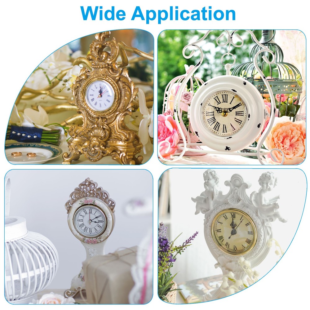 3.5" 90mm Quartz Arabic Clock Insert OFFICE Fit 78mm/3" Black/White Style 14
