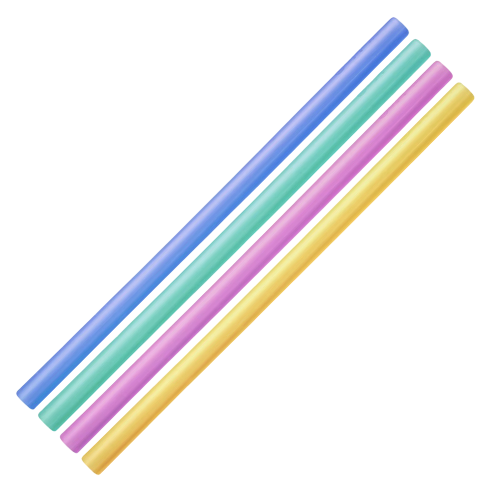 GOsili 8" Standard Size Silicone Straws - Reusable, Eco-Friendly (4-Pack)