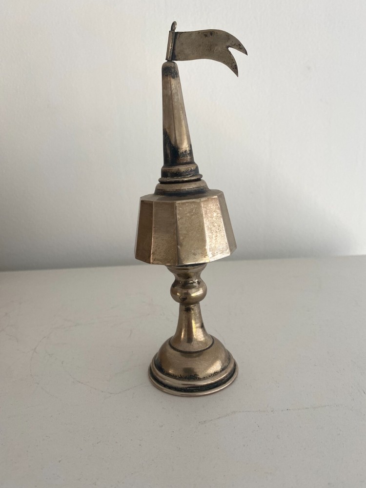 An Antique German  Hallmarked Art Deco Solid Silver 800 Spice Tower -Besamim