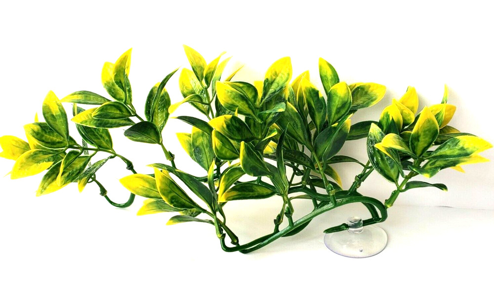 Realistic Natural Leaf Artificial Aquarium Plants Ornament.