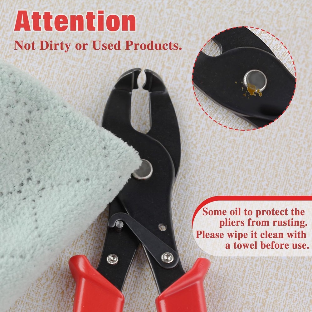 LEONTOOL Strain Relief Crimper, Bushing Pliers Red & Black