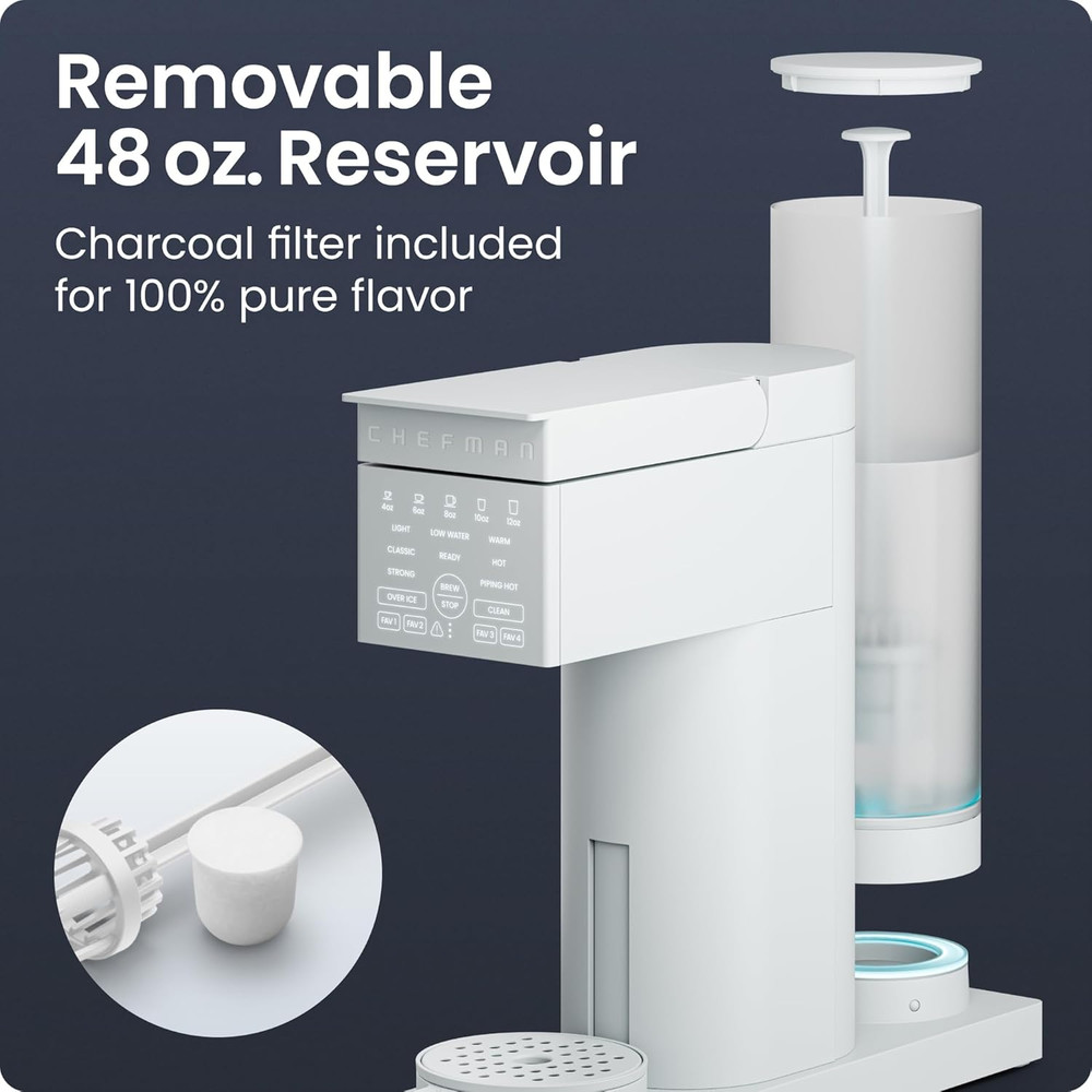 Caffeinator Single Serve Coffee Maker, Brew Kcups & Grounds, Drip Coffee Machine