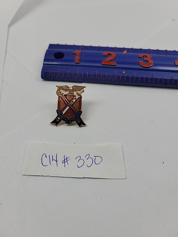 Fourth Marines Shield Vest Pin Lapel Pin