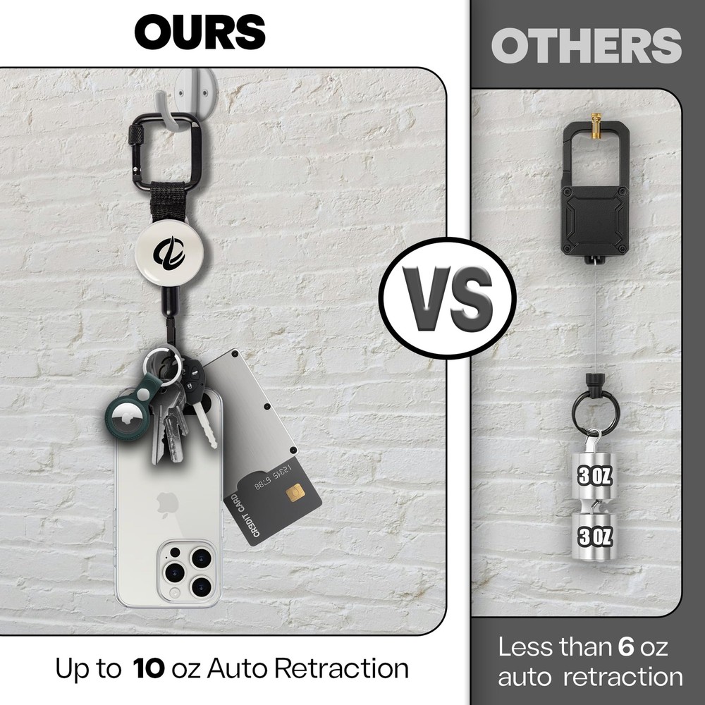 ClutchLoop Anti-Theft Phone Tether - Universal Adhesive Anchor, Retractable Stee