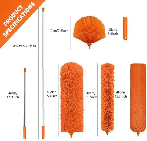 Telescoping Cobweb Duster with Extension Pole