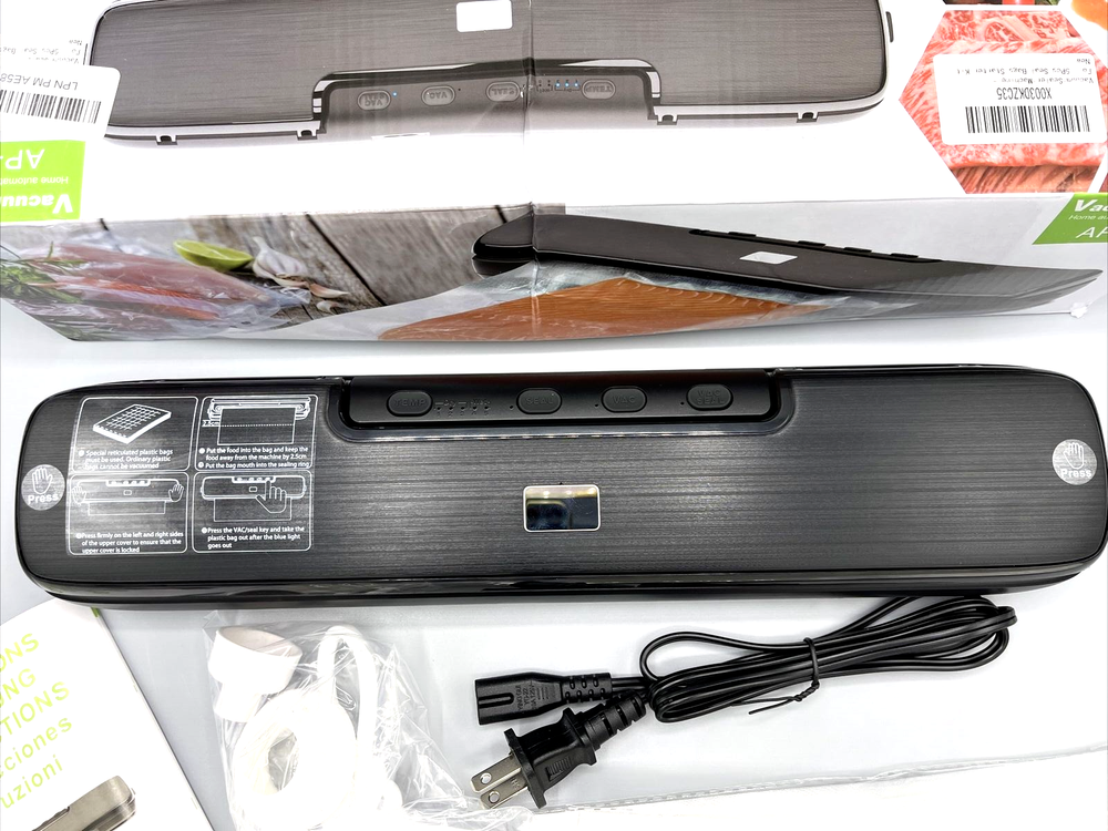 Vacuum Food Sealer Machine Compact Black
