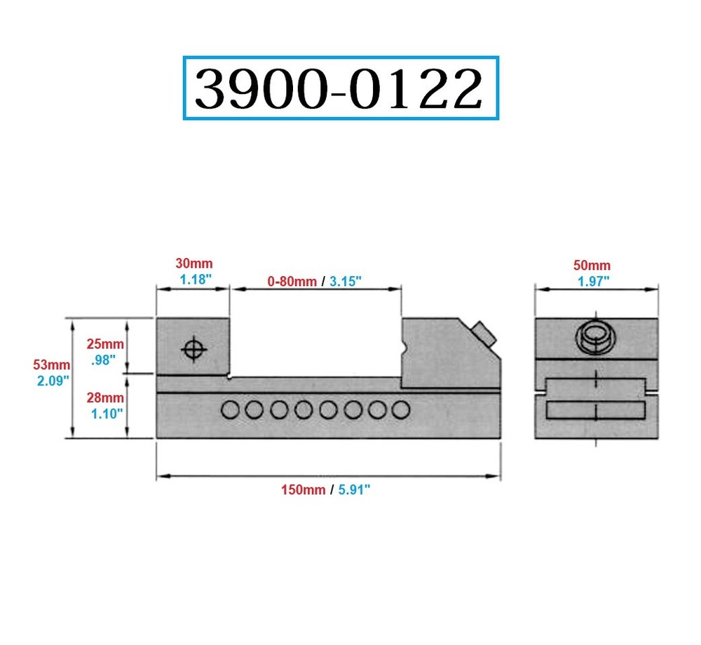 2" PARALLEL VISE WITHOUT SLOT (3900-0122)