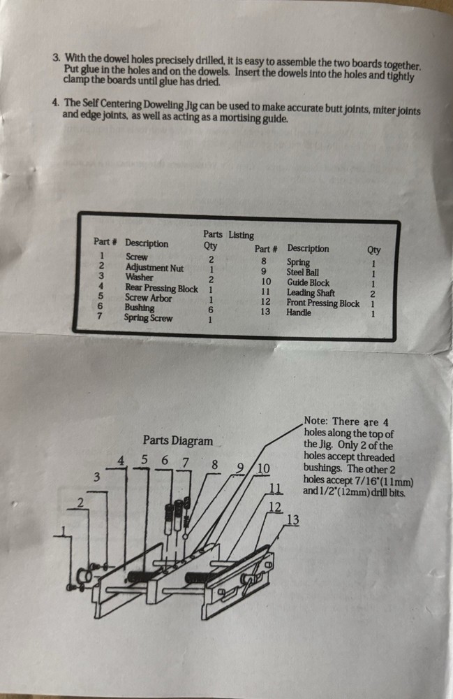 Self Centering Dowel jig- Blue