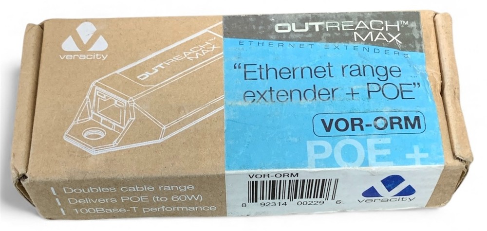 Veracity Outreach Max VOR-ORM Ethernet Range Extender + POE