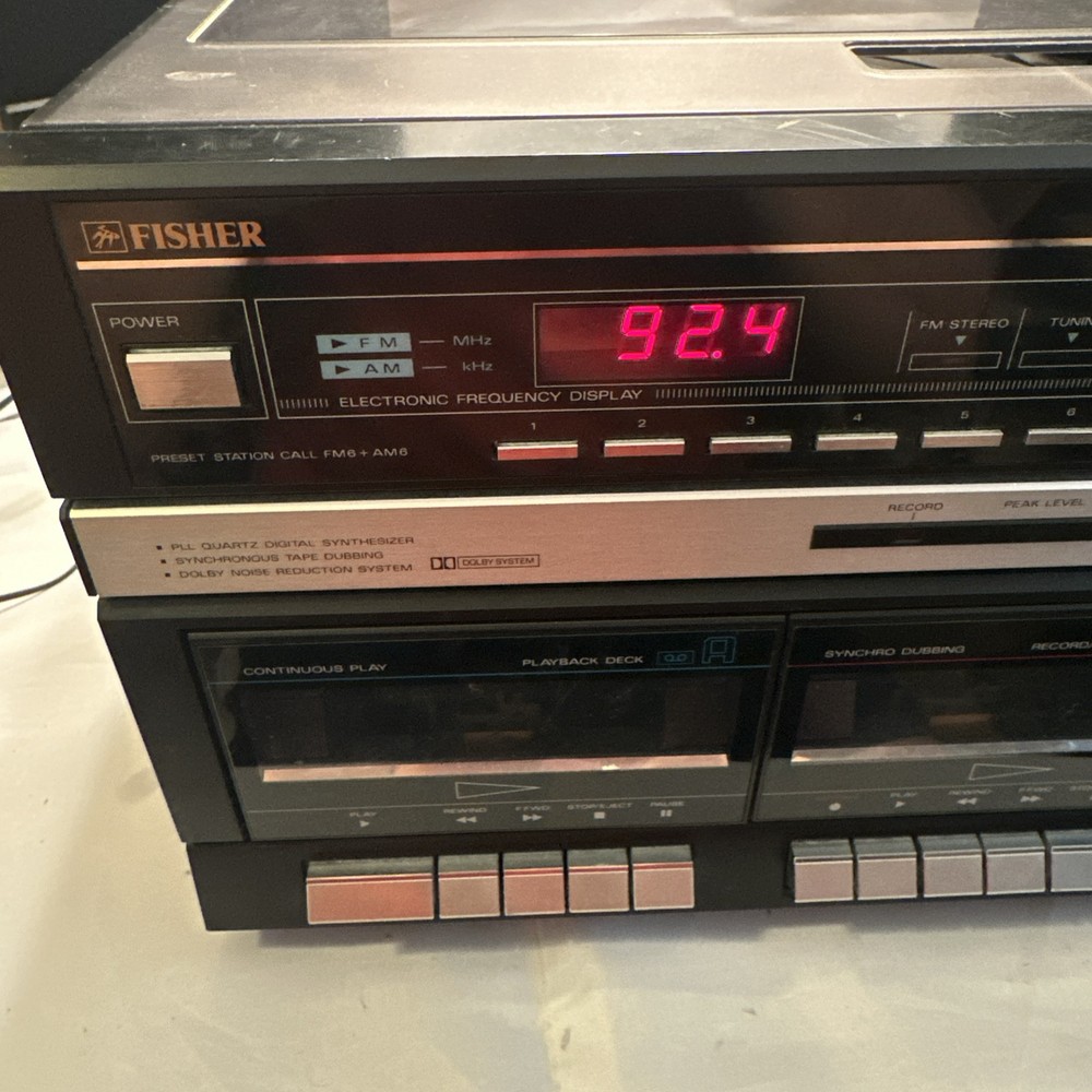 Fisher Audio Component System MC-723 Tested FM Tape Record Player Please Read