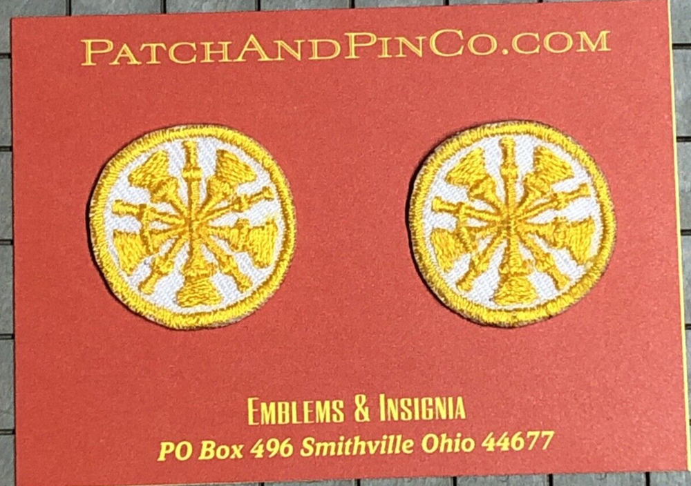 Firefighter CHIEF 5 Bugles collar patch fire Rank Bugle Insignia