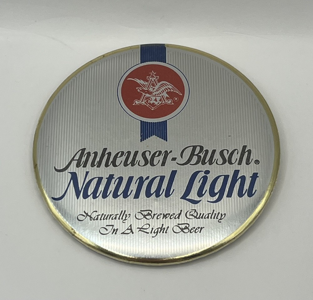 Rare! Vintage! Anheuser Busch Natural Light Pinback Pin Lapel Button
