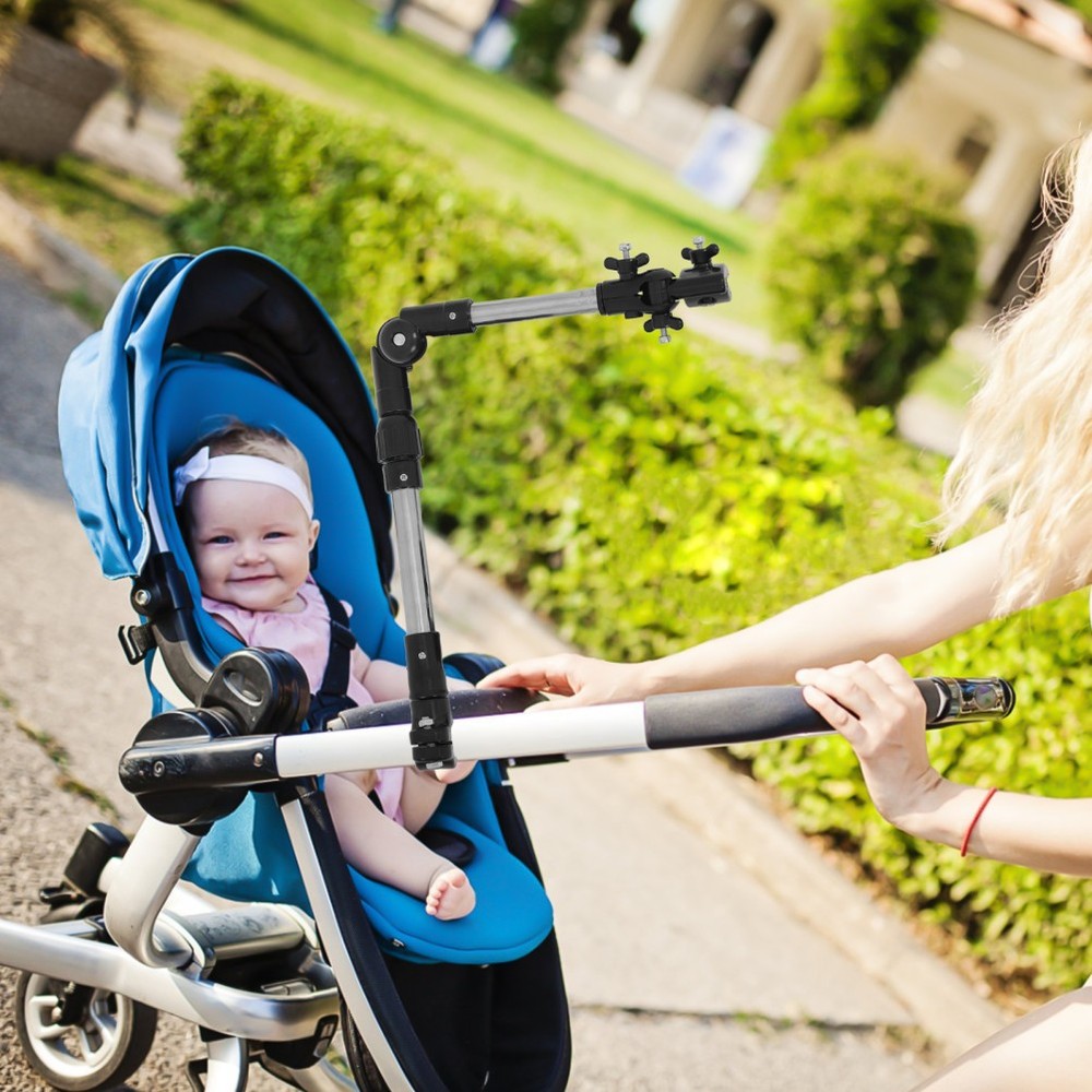 Stroller Umbrella Holder Wheelchair Clamp Adjustable for Rolling