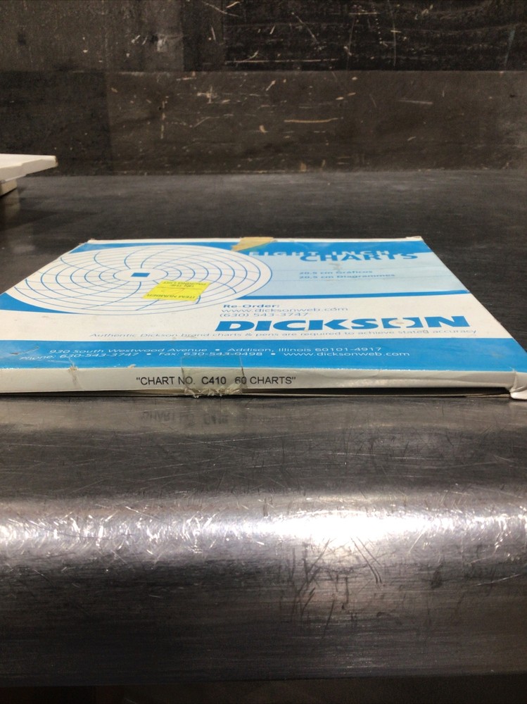 DICKSON C410 Pressure Chart 8" Partial Box