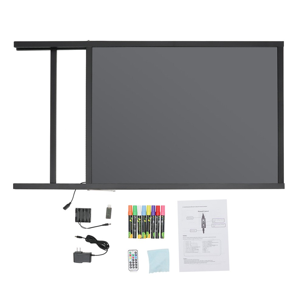 Large LED Message Writing Board Illuminated Erasable Neon Menu Board 60*80cm
