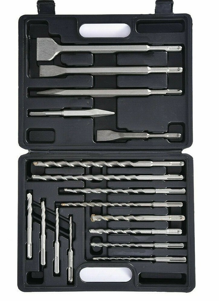 17pc Drill Bits & Chisel SDS Plus Rotary Hammer BIt Set Fits Bosch & Hilti Tools
