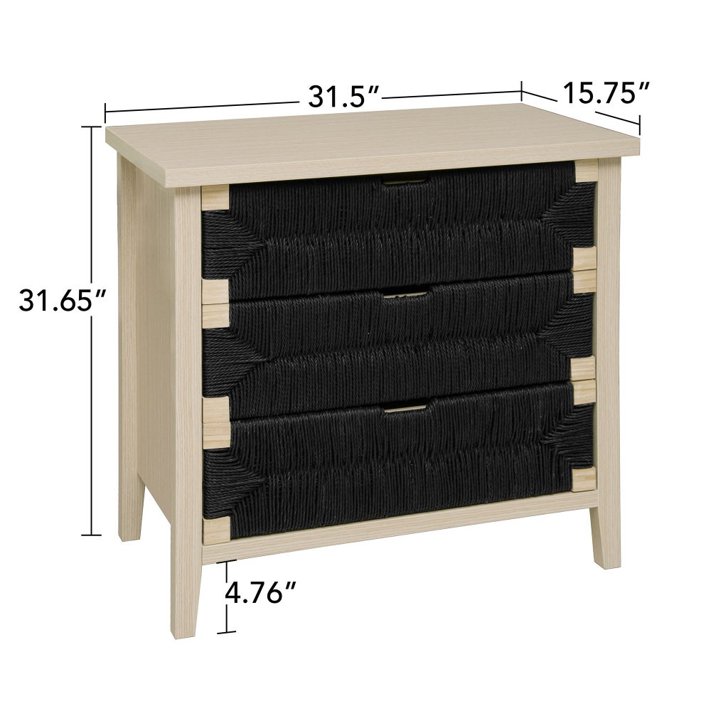 3 Drawer Sideboard Buffet with Adjustable Shelves, Storage Cabinet