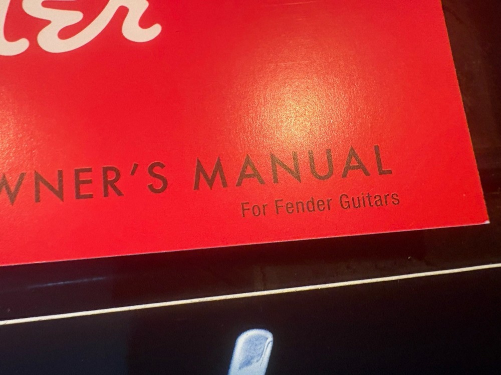Fender Case Candy Manual Warranty Cloth Tags Care Instructions